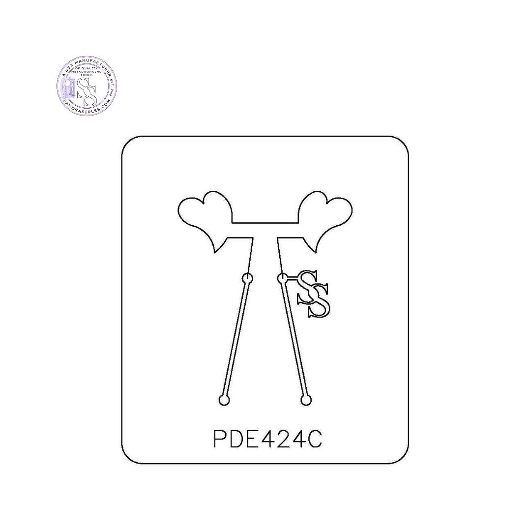 PANCAKE DIE PDE424C EARRINGS HEART